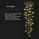 Ljojo Lotus Leaf Chandelier: Luxury Copper Dining Room Pendant Light