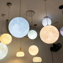 3D Print Moon Pendant Light: Creative Hanging Night Lamp by Ljojo for Restaurant/Bar Atmosphere.