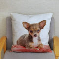 Chihuahua Dog Printed Cushion Cover by Ljojo for Home Decor