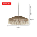 Hemp Rope Pendant Light Chandelier Bohemian Ceiling Hanging - Ljojo