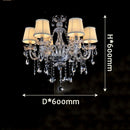 Ljojo Luxury Crystal Chandelier 6 Head Candlelight Pendant Lamp
