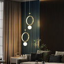 Ljojo Luxury Gold Ring LED Pendant Light for Home Decor
