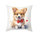 Cute Pet Dog Print Cushion Cover for Sofa by Ljojo