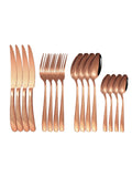 Ljojo 16-Piece Stainless Steel Cutlery Set - Knife Fork Spoon