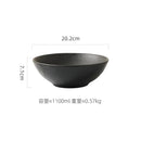 Ljojo Matte Stone Patterned Ceramic Ramen Soup Salad Fruit Noodle Bowl Large Capacity