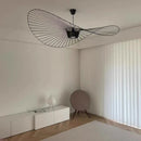 Modern Nordic Straw Hat Pendant Lamp Chandelier for Living Bedroom by Ljojo