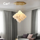 Marble Pendant Light: Modern Minimalist Revolving Staircase Villa - Ljojo