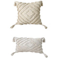 Bohemian Tufted Pillow Cover with Moroccan Embroidery by Ljojo