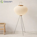 Wabi-Sabi LED Paper Pumpkin Cage Floor Lamp for Bedroom by Ljojo