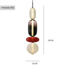 Italian Colored Glass Candy LED Pendant Light Fixture for Kitchen by Ljojo