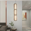 Ljojo Long Stripe Pendant Light with Smoke Gray Glass Lampshade
