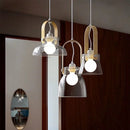 Nordic Minimal Glass LED Pendant Light Chandelier for Bedroom - Ljojo