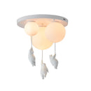 Ljojo Bear Ceiling Lamp Resin Pendant Light for Kid Children Kindergarten Living Room