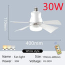 Ljojo 5-Leaf LED Ceiling Fan Light with Remote Control for Living Room