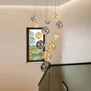 Clear Glass Ball Staircase Pendant Lighting for Living Room by Ljojo
