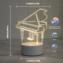 3D Piano Night Light: Monochrome Warm Light Decor - Perfect Christmas or Halloween Gift by Ljojo