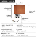 Ljojo LED Wall Lamps with Switch USB Reading Lights for Modern Home Decor