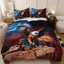 Ljojo Majestic Eagle Duvet Cover Bedding Set with 2 Pillowcases