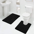 Ljojo Memory Foam Bathroom Rug Set: Non-Slip, Absorbent, Soft U-Shaped and Rectangle Mats