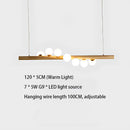 Ljojo Long Wooden Dining Table Pendant Light Modern Chandelier Creative Nordic Bar Counter Study Lamo