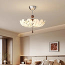 Ljojo Lotus Fabric Pendant Light for Bedroom Living Room Solid Wood Restaurant