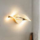 Ljojo Luxury Gold Iron Wall Lamp with Acrylic Shade, Small LED Light for Living Room