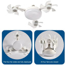 Ljojo 2-in-1 Ceiling Fan Light Remote E27 Home Silent Adjustable Fan Angle