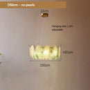 SANDYHA Stained Glass Chandelier LED Pendant Light Stylish Elegant Lighting for Living Room Bedroom by Ljojo