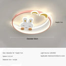 Ljojo Cute White Rabbit LED Ceiling Lamp Chandelier Kids Room Decor Children's Bedroom Lighting