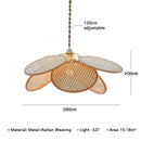 Modern LED Rattan Flower Pendant Light Chandelier - Ljojo