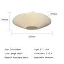 Ljojo Wabi Sabi UFO Styling Fabric Led Ceiling Chandelier | Modern Round Home Decor Lights