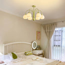 Modern Glass Pumpkin Chandelier for Dining Room Living Room Bedroom Hanging Lamp by Ljojo