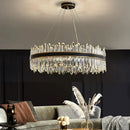 Ljojo Luxury Crystal Chandelier Black Gold LED Modern Home Decoration Dining Room Light
