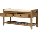 Ljojo™ Entry Shoe Bench with Cushioned Seat, 2 Drawers & Slatted Shelf