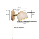 Ljojo LED Wall Lamp Sconce Rotate Iron Canopy Stone Bathroom Mirror Light