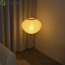 Wabi-Sabi LED Paper Pumpkin Cage Floor Lamp for Bedroom by Ljojo
