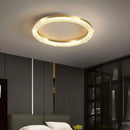Ljojo Luxury Gold White Ceiling Lamp - Modern LED Circular Ring Rectangle Light