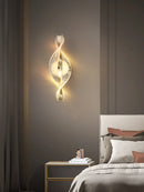 Ljojo Modern Acrylic Gold/Black LED Wall Sconce for Home Decor & Interior Lighting.
