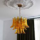 Vintage Amber Glass Indoor Chandelier - Scandinavian Style Lighting by Ljojo