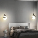 Nordic Bedroom Headboard Pendant Light Modern Minimalist Luxury Bedside Lamp by Ljojo