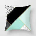 Light Blue Green Mint Geometric Print Boho Pillowcase Set by Ljojo