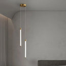 Ljojo Slim Vertical Suspension Pendant Lamp for Minimalist Bedroom Living Room Light Fixture