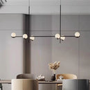 Ljojo LED Glass Ball Chandelier: Modern Minimalist Dining Room Hanging Lamp
