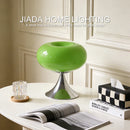 Green Apple Glow Stained Glass Table Lamp Minimalist LED Bedroom Study Reading Ornament Ljojo