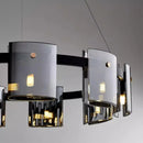 Modern Glass Chandelier LED Pendant Light for Dining Room by Ljojo