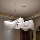 LED Chandelier White Acrylic 3000K Modern Art Deco Parlor Dining Room Bedroom Light by Ljojo
