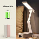 Foldable LED Desk Lamp with Clock | Portable USB Charging | Energy Saving Reading Light by Ljojo