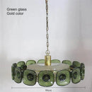 French Vintage Glass Chandelier Minimalist Dining Room Pendant Light by Ljojo