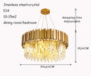 Ljojo Luxury Crystal Ceiling Chandelier: Elegant Nordic LED Pendant Light for Home Decor