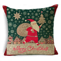 Ljojo Linen Christmas Cushion Cover 45x45cm Home Office Living Room Merry Christmas Gifts